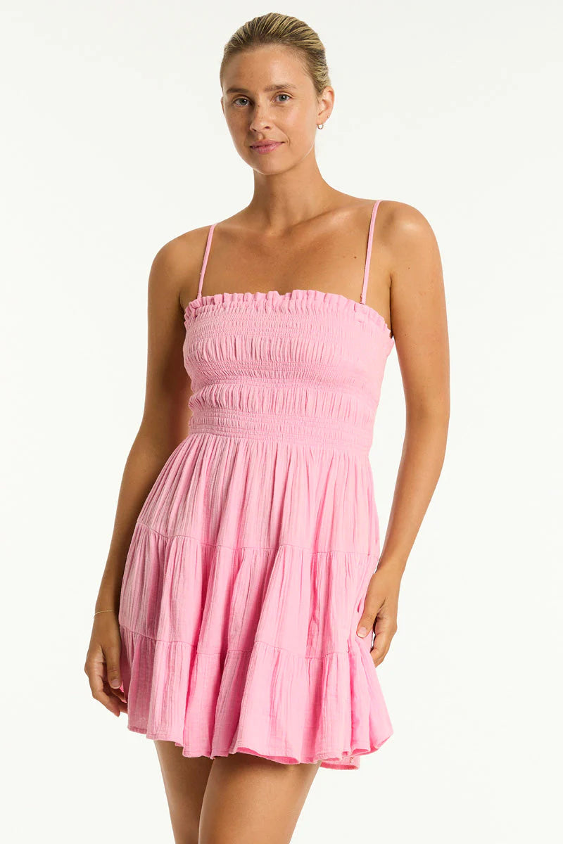 Sea Level Sunset Short Bandeau Dress