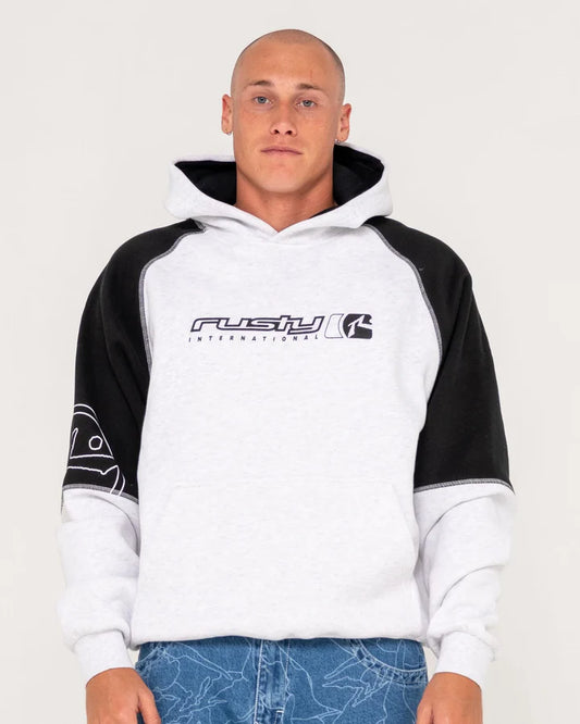 Rusty Incognito Fleece Hoodie Ecru Marle