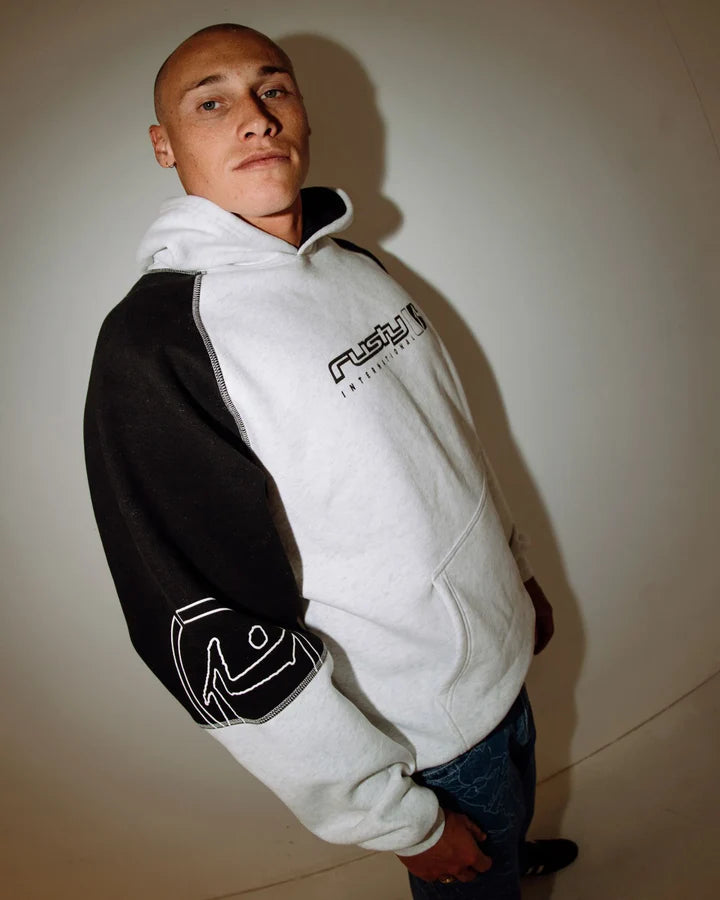 Rusty Incognito Fleece Hoodie Ecru Marle