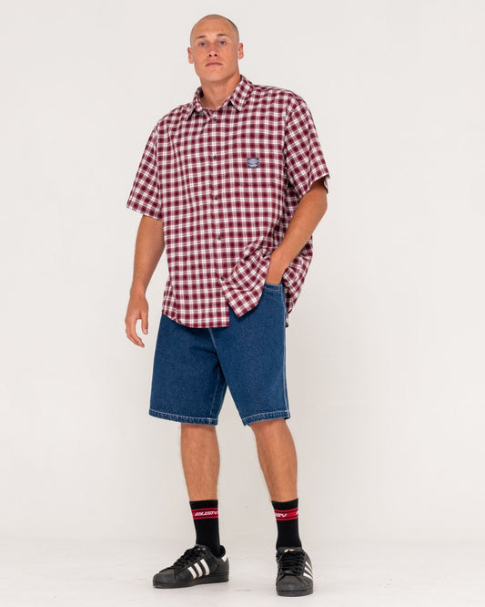 Rusty Worldwide Curved Hem Button Shirt