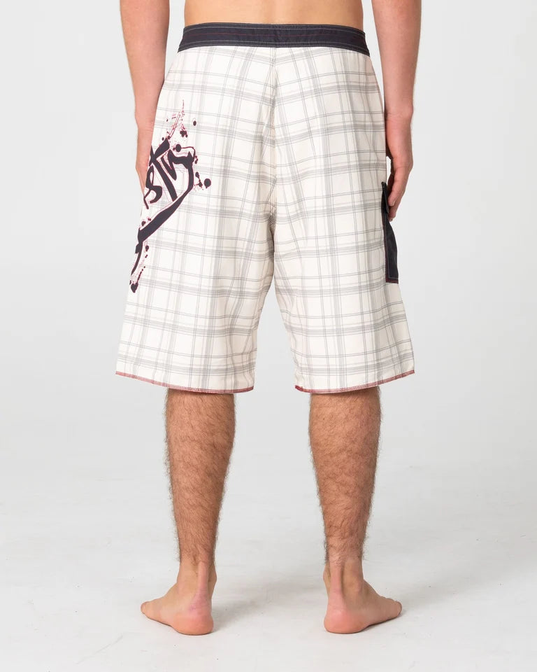 Rusty Scribble 24" Baggy Boardshorts l Cream