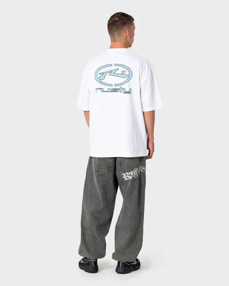 Rusty Turbo Oversized Graphic Tee l White