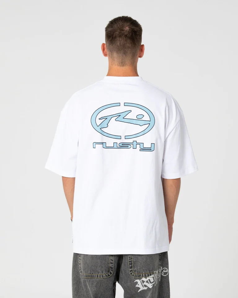Rusty Turbo Oversized Graphic Tee l White