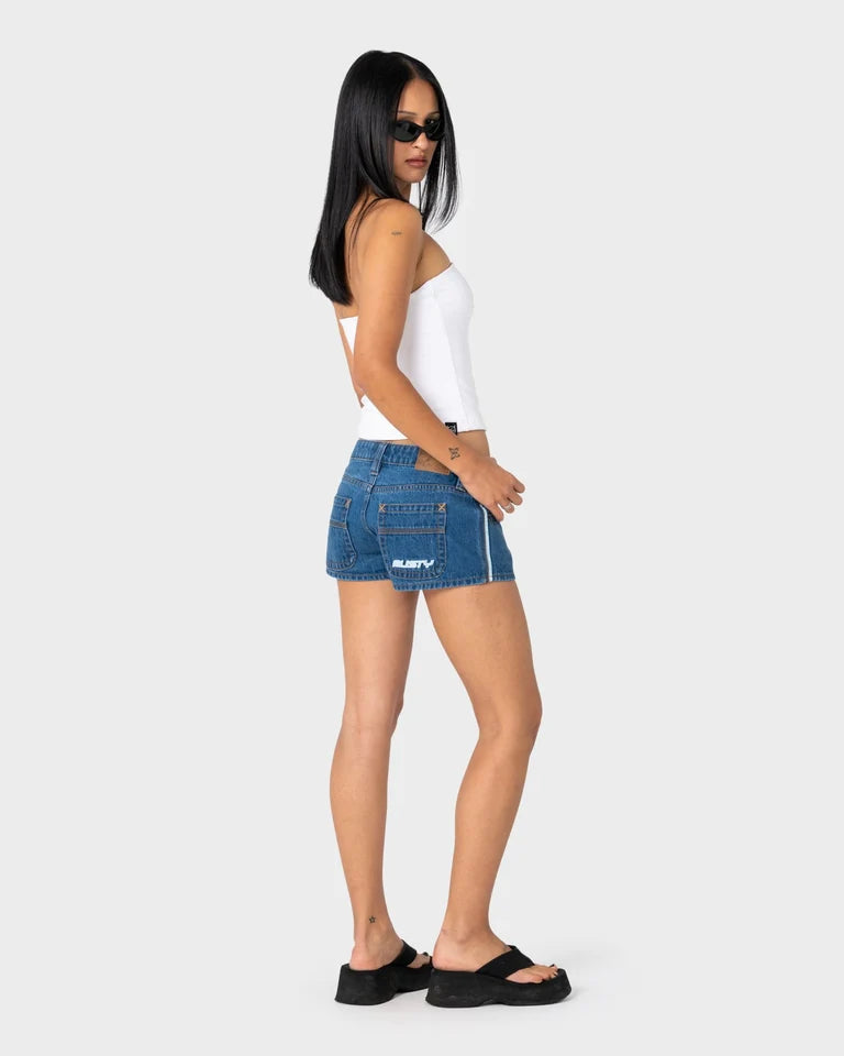 Rusty Flip Mommy Denim Mirco Minishort l Blue/Blue