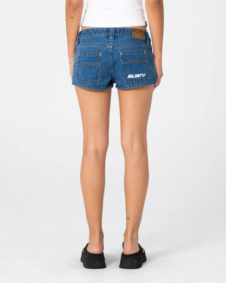 Rusty Flip Mommy Denim Mirco Minishort l Blue/Blue