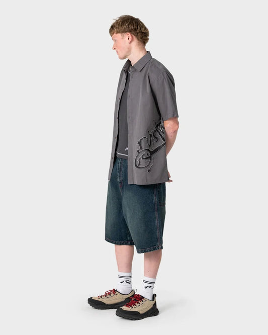 Rusty Spray N Pray Graphic Check Shirt l Steel