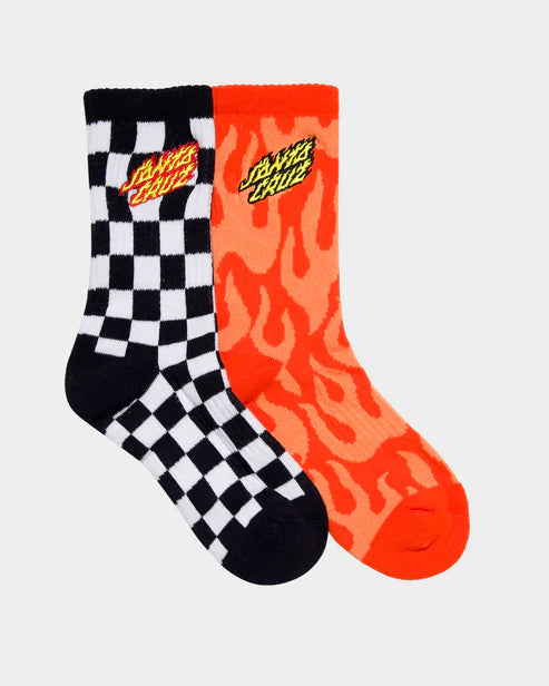 Santa cruz flaming stack boys socks