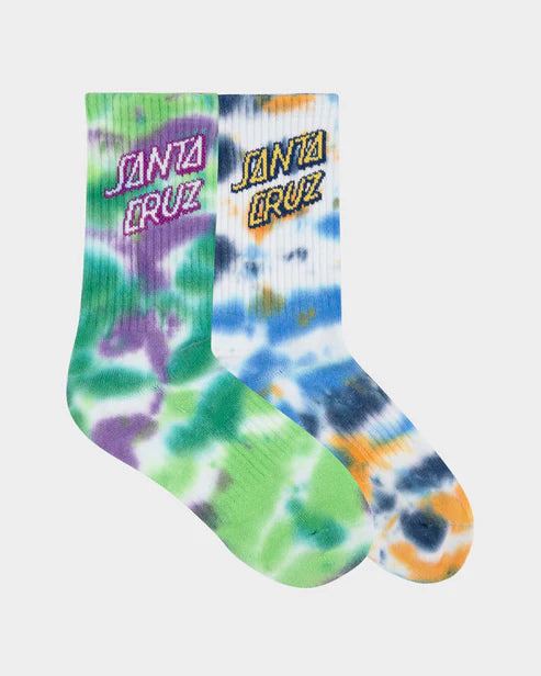 Santa Cruz Stack Strip Youth Crew Sock-2 Pack