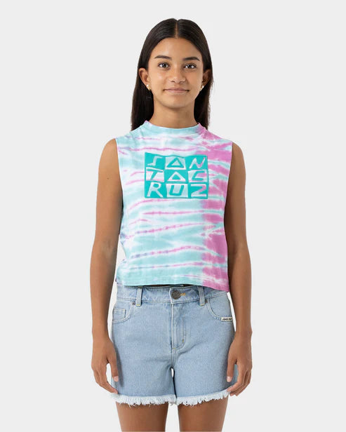 Santa Cruz Checker Block Girls Muscle Singlet
