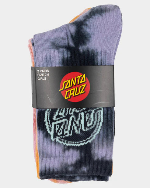 Santa Cruz Contra Dot Mono Girls Crew Socks