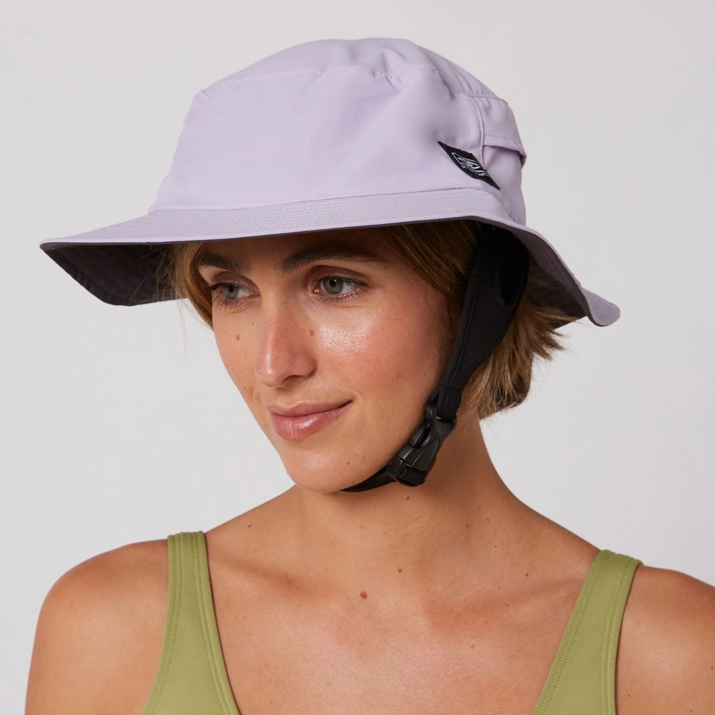 Ocean + Earth Indo Stiff Peak Surf Hat in Pale Lilac