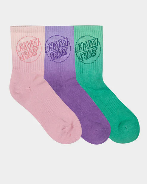 Santa Cruz Opus Dot Womens Mid Socks-3 Pack