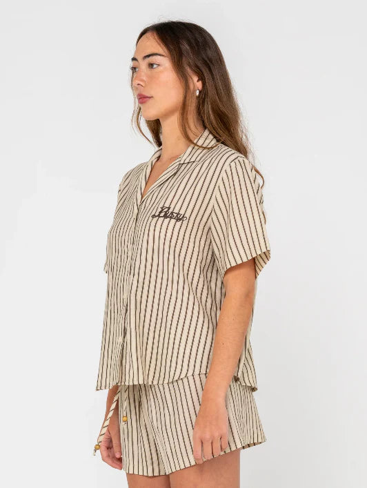 Rusty Sandy Stripe Short Sleeve Shirt