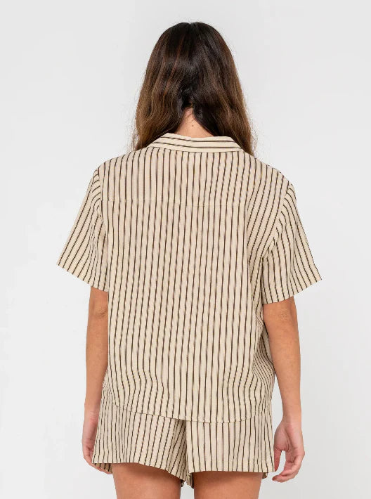 Rusty Sandy Stripe Short Sleeve Shirt
