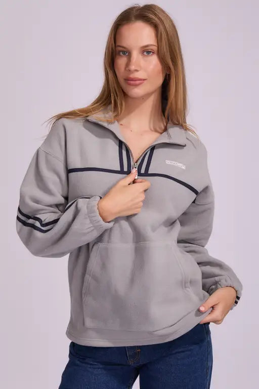 Rusty Bind Me Up 1/4 Zip Polar Fleece