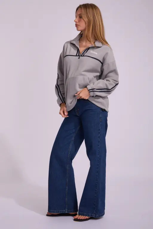 Rusty Bind Me Up 1/4 Zip Polar Fleece