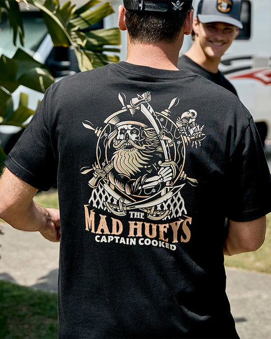 mad Hueys CAPTAIN SHIP FACED t shirt