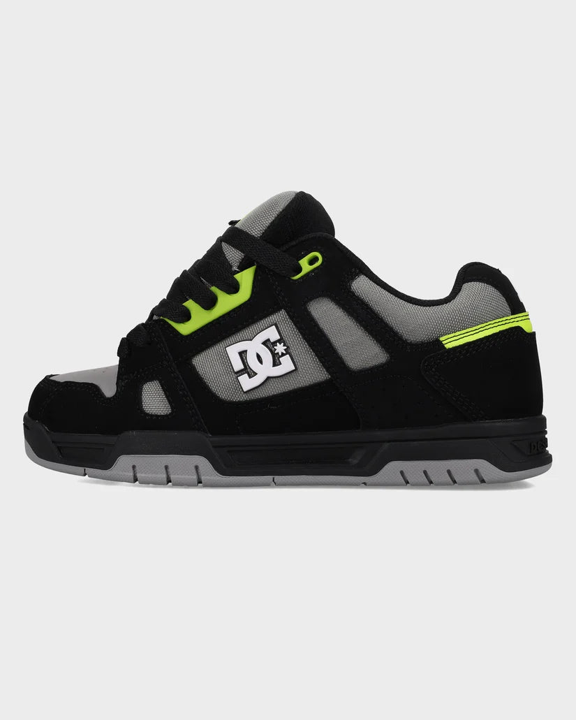 DC Stag Skate Shoe l Black/Grey/Lime