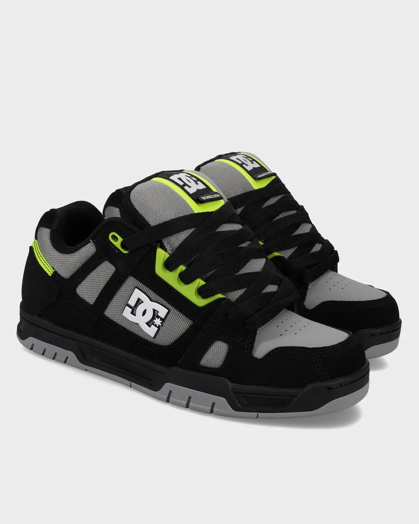 DC Stag Skate Shoe l Black/Grey/Lime