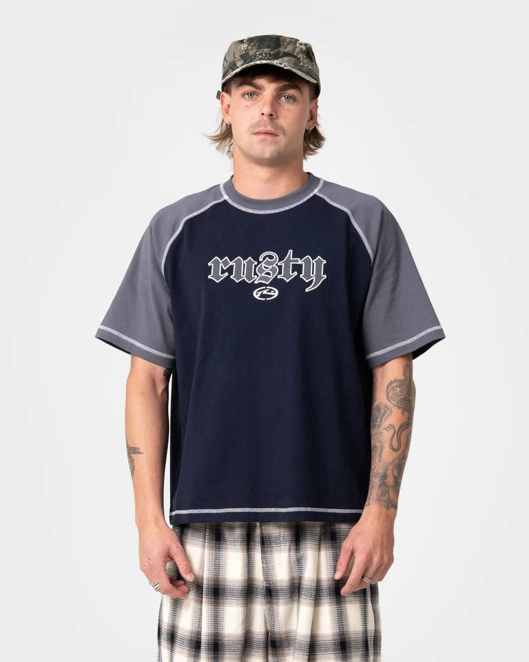 Rusty Decoy Short Sleeve Tee l Navy Blue
