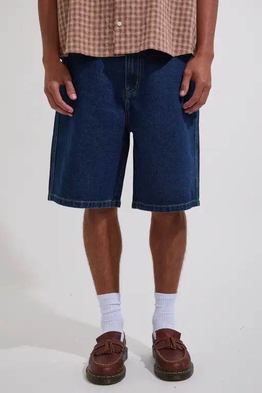 S Double denim standard short