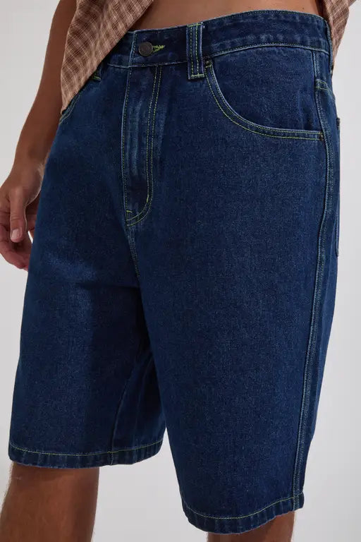 S Double denim standard short