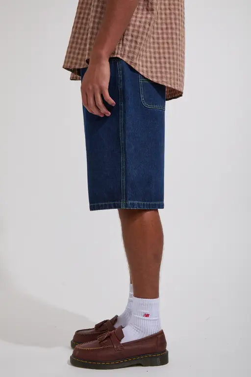 S Double denim standard short