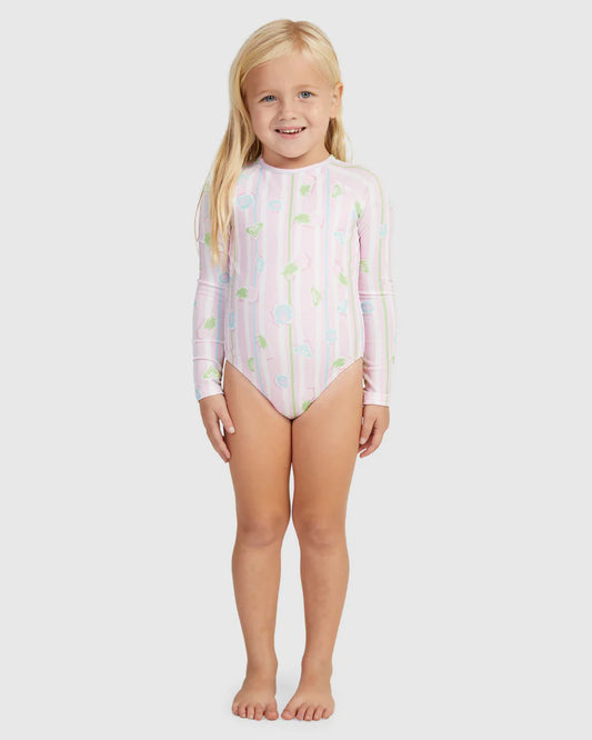 Roxy Pineapple Line Onesie Girls Swimsuit