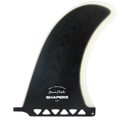 Shapers 10.8" Dane Pioli Longboard Fin- Black Clear
