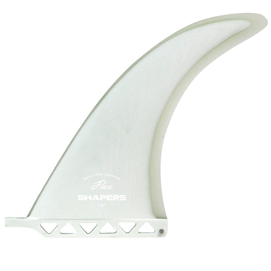 shapers 9.25" Flex Series Longboard Fin - White Clear