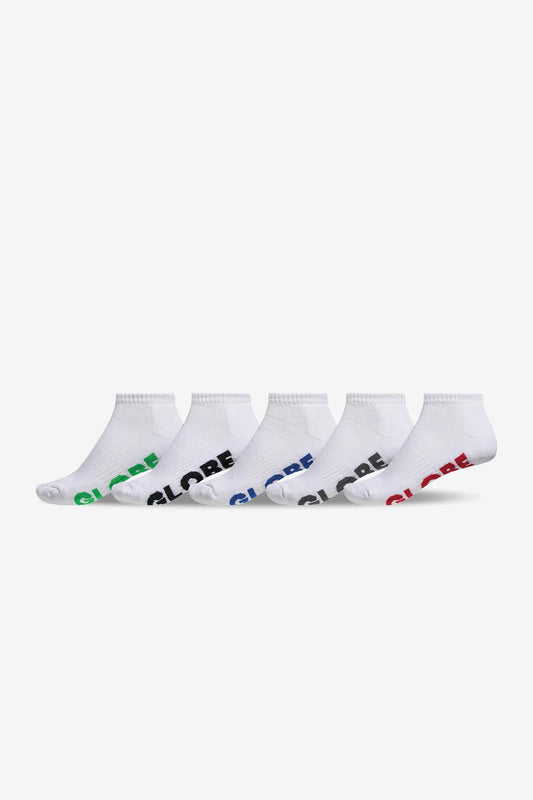 Globe Stealth Ankle Sock 5 Pack | White