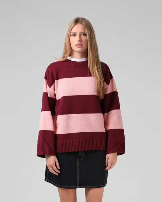 RPM Georgia Stripe Knit- Plum/Pink
