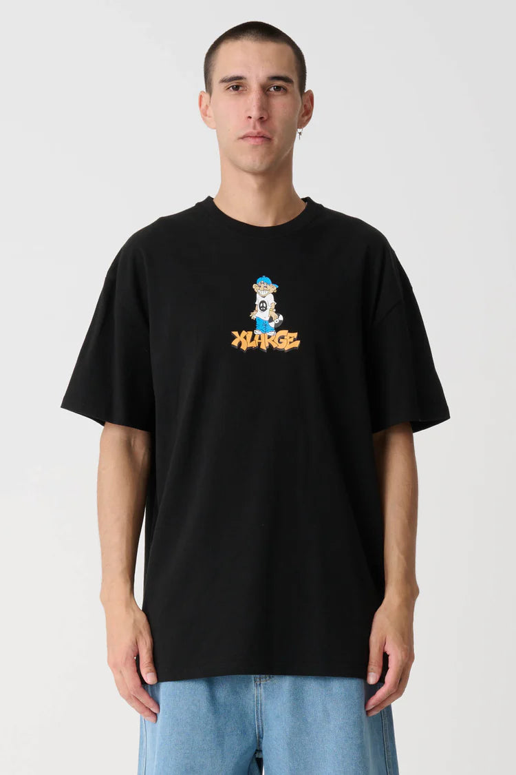 XLARGE PEACE MAN TEE - BLACK