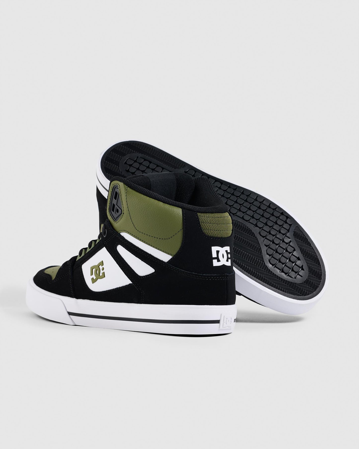 Dc Shoes Pure High-Top WC Shoes l Black, White & Green
