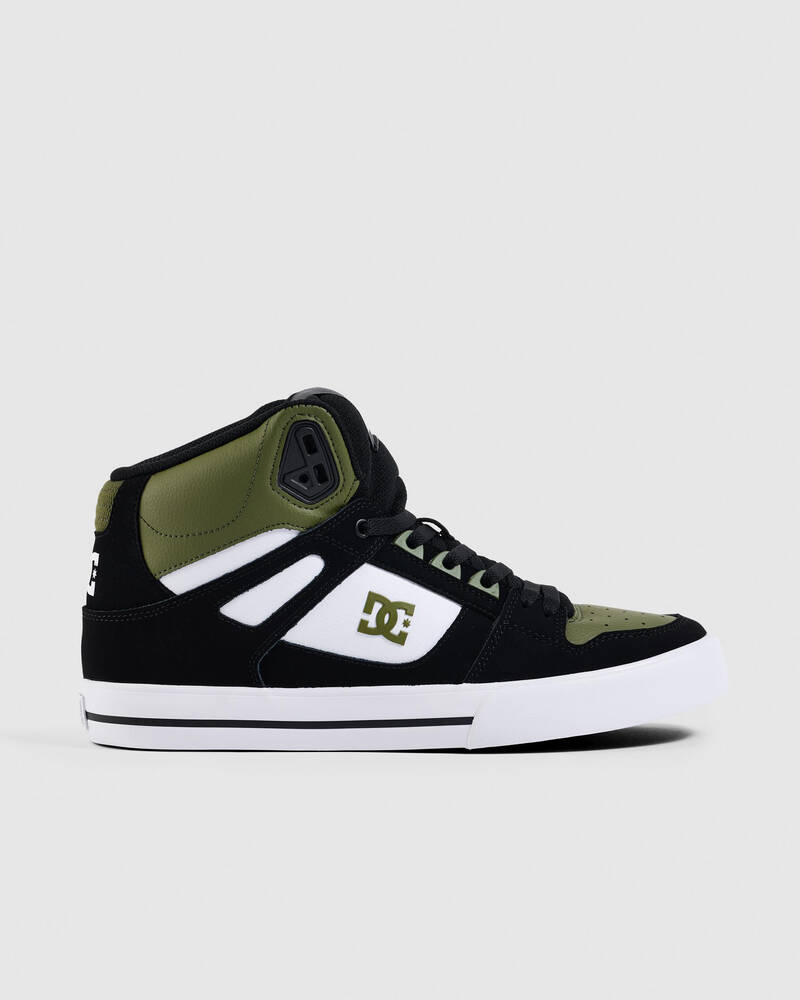 Dc Shoes Pure High-Top WC Shoes l Black, White & Green