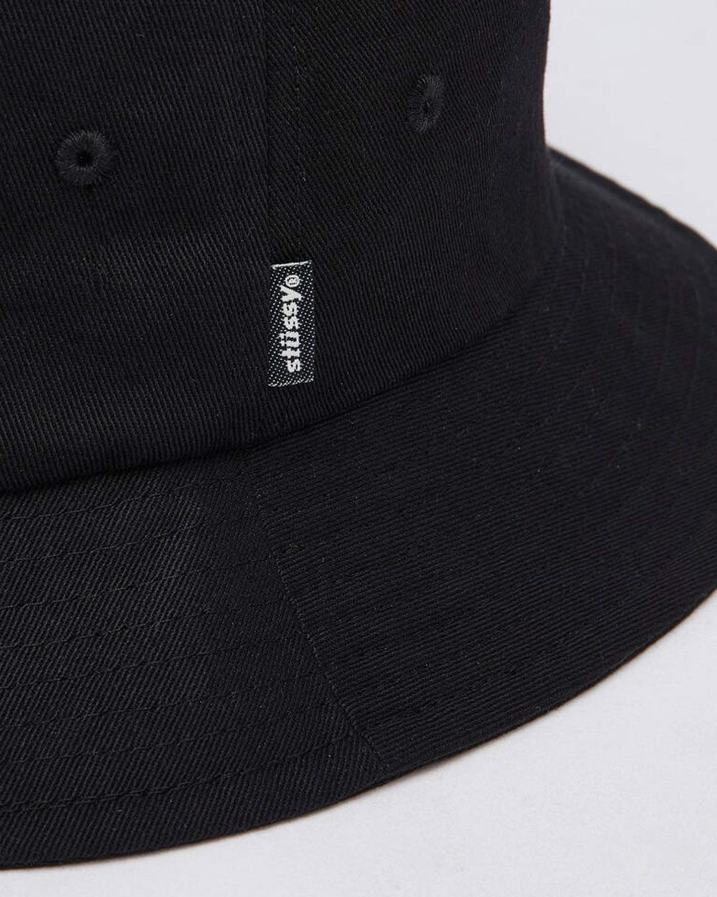 Stussy stock bucket hat- Black