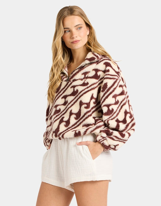 Billabong Dark Wave Half Zip Womens Crew