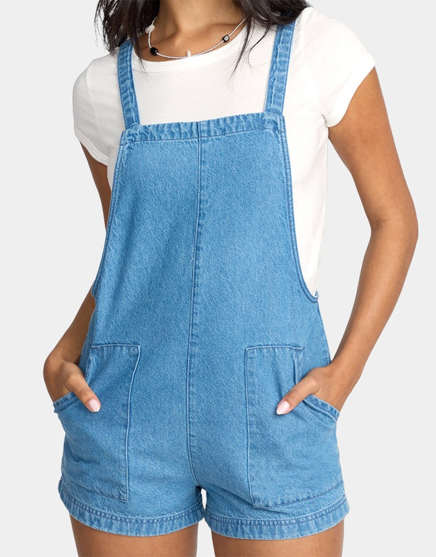 Billabong Beach Crush Denim Overalls