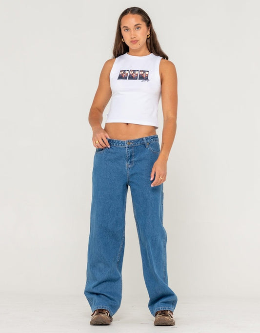 Rusty Risque Bethany Baggy Low Rise Denim Jean