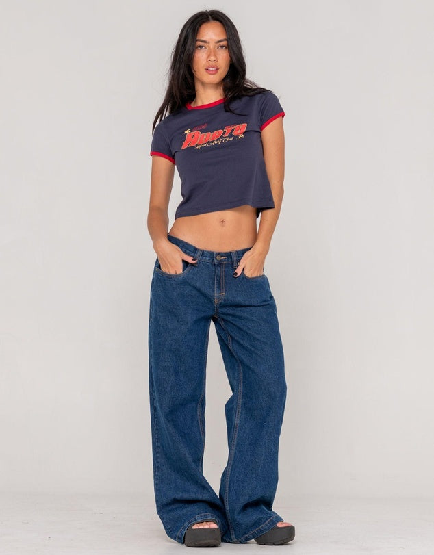Rusty Girls Surf Mini Ringer Tee