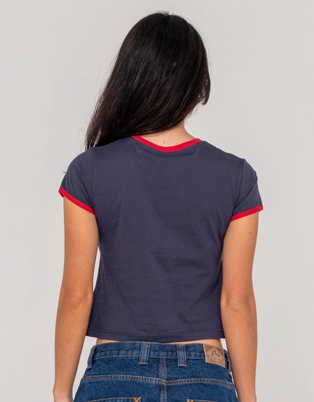 Rusty Girls Surf Mini Ringer Tee