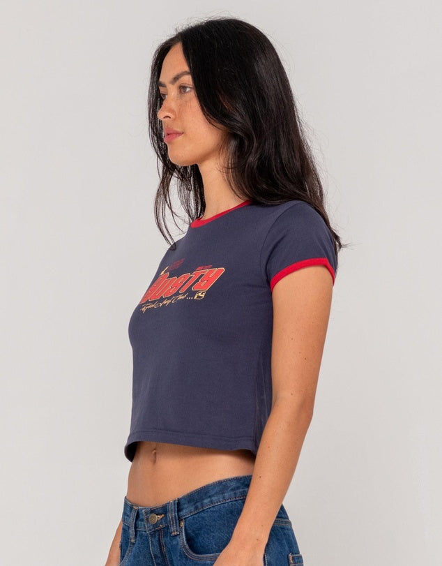 Rusty Girls Surf Mini Ringer Tee
