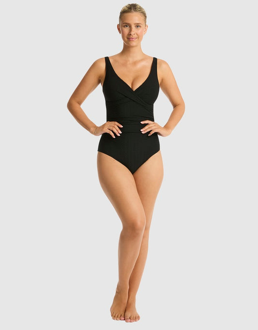 Sea Level Honeycomb Cross Front One Piece