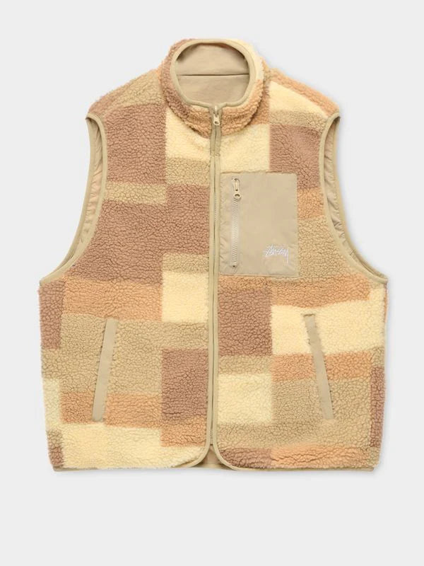 Stussy Square Jacquard Sherpa Vest