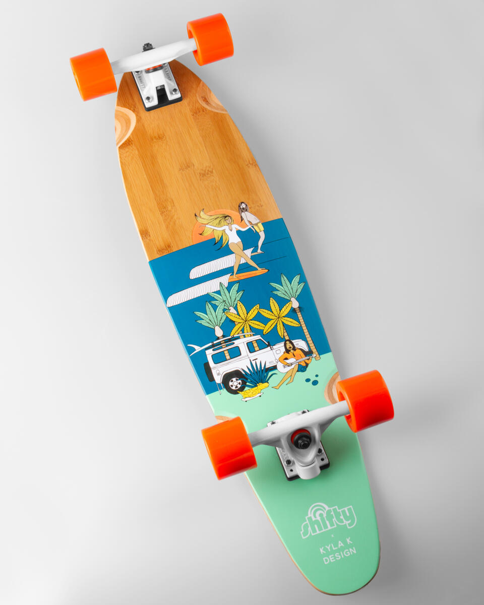 Shifty kiwi summer longboard