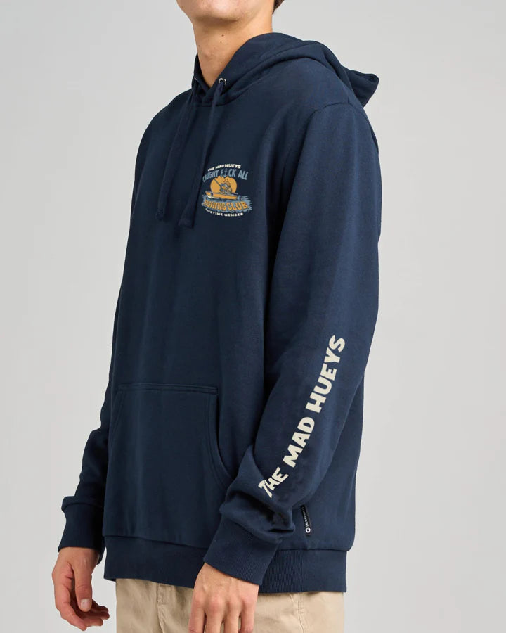 Mad Hueys Caught Fk All Jaw Fishing Pullover l Navy