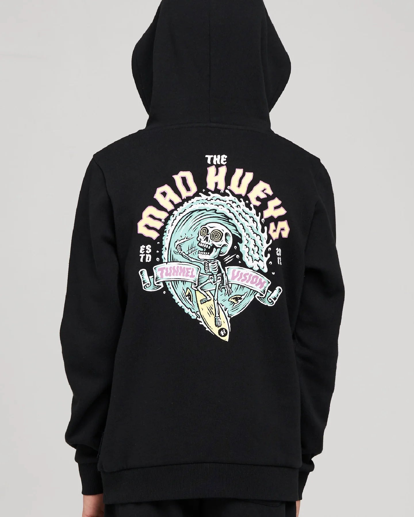Mad Hueys Tunnel Vision Youth Hooded Pullover l Black