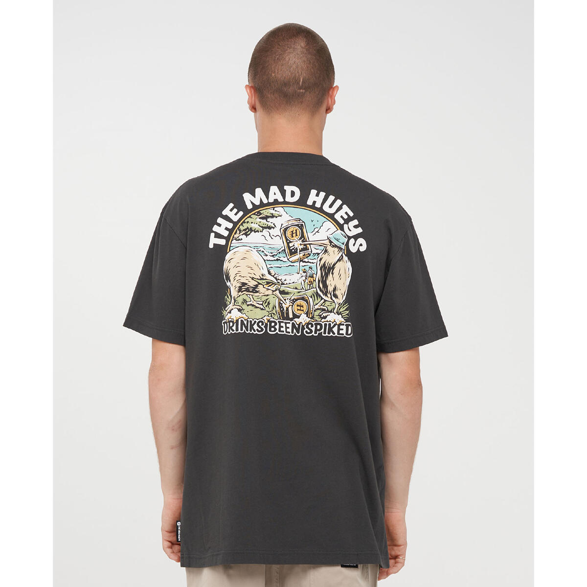 The Mad Hueys Kiwi Spiked Tee l Vintage Black