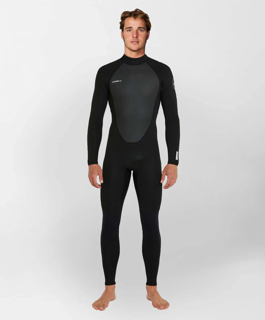 Oneill Men's Reactor 3/2mm Steamer Back Zip - Black