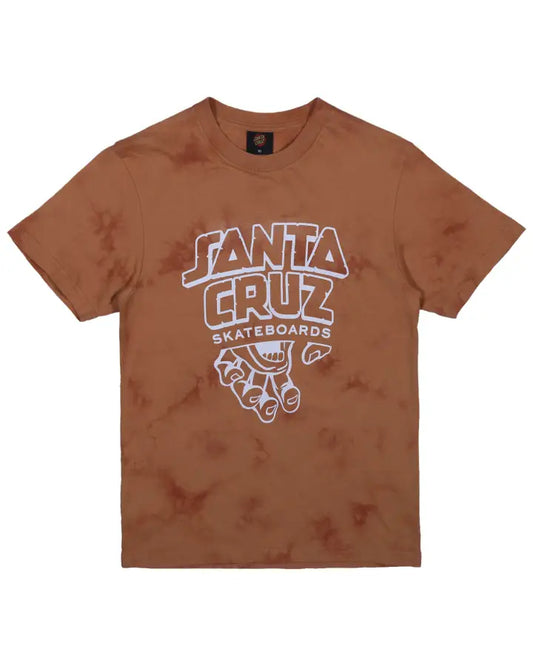 Santa Cruz Boys Inherit Stacked Strip Front Tee in Ginger Tie Dye